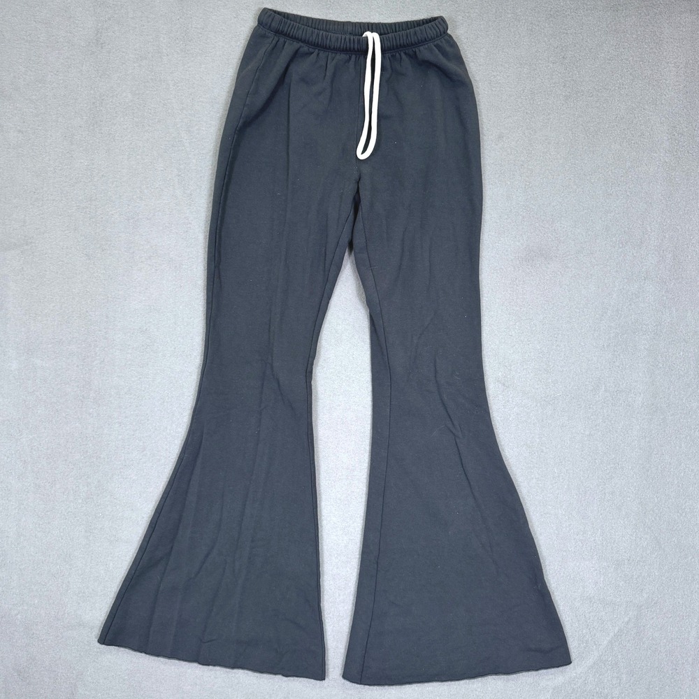 Offline By Aerie Flare Pants Women S Black Modal Blend Drawstring Lounge Yoga